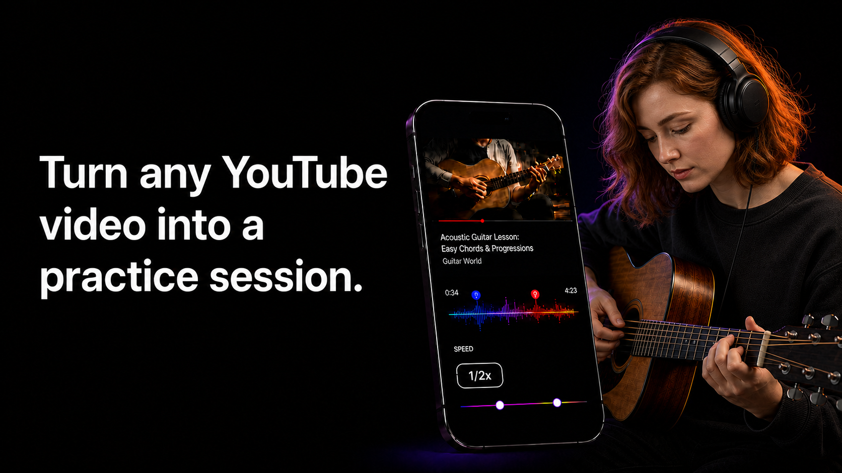 Turn any YouTube video into a practice session